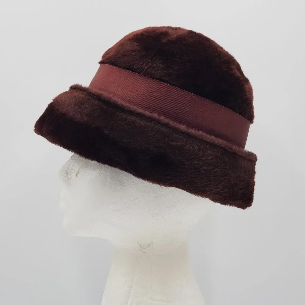 Amy New York Faux Fur & Wool Cloche